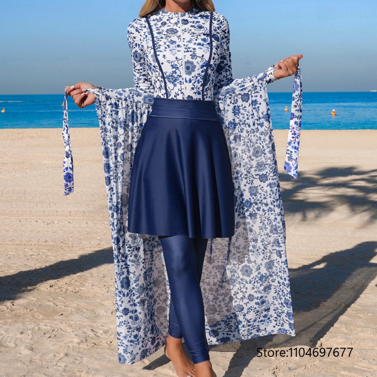 Snorkel Dry Top - 4PCS High Quality Burkini Swimsuit Women